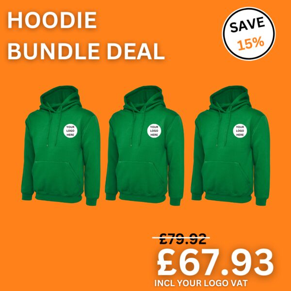 3 x Classic Hooded Sweatshirt Bundle Thumbnail