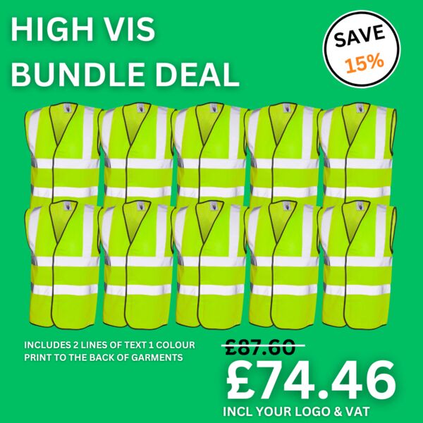 10 x Hi Vis Vest Bundle Thumbnail